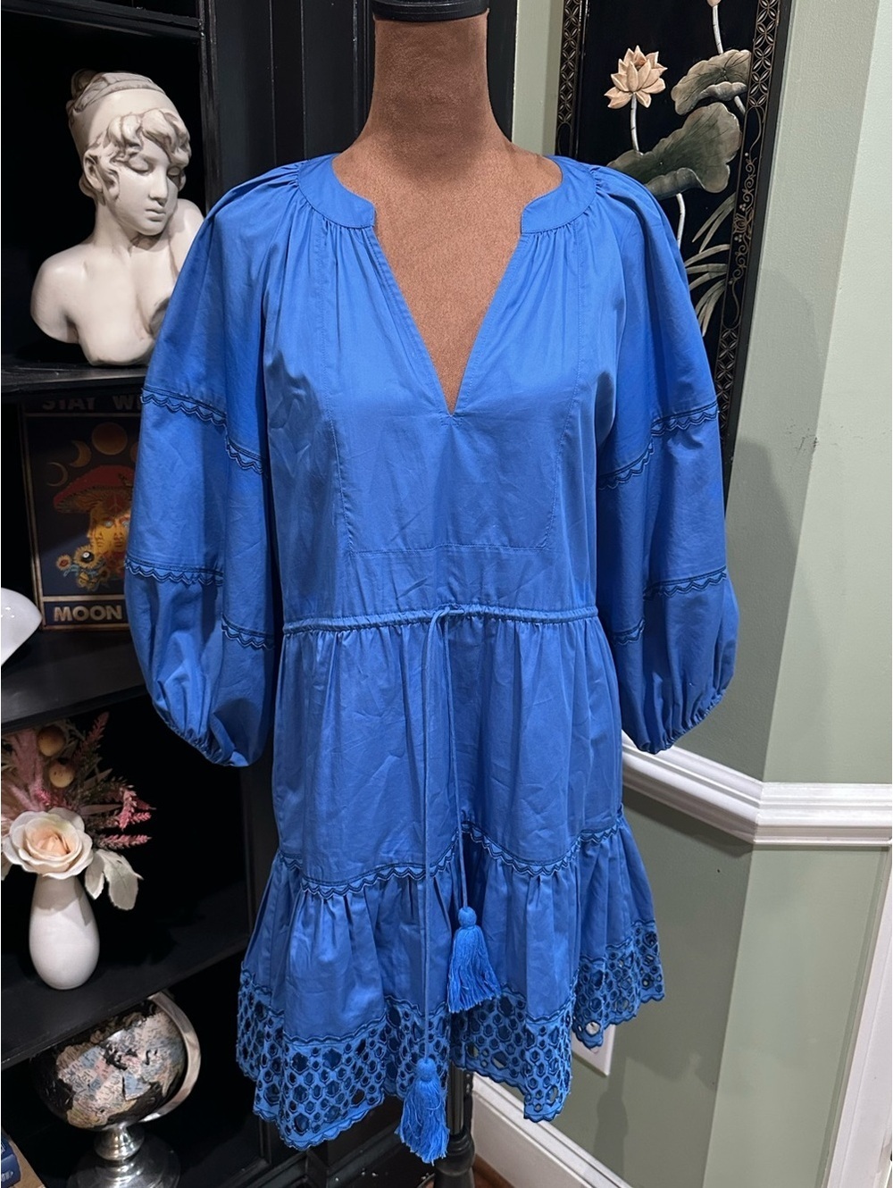 Alexis “Daksha” Poplin Mini Dress in Cobalt Blue Size XS